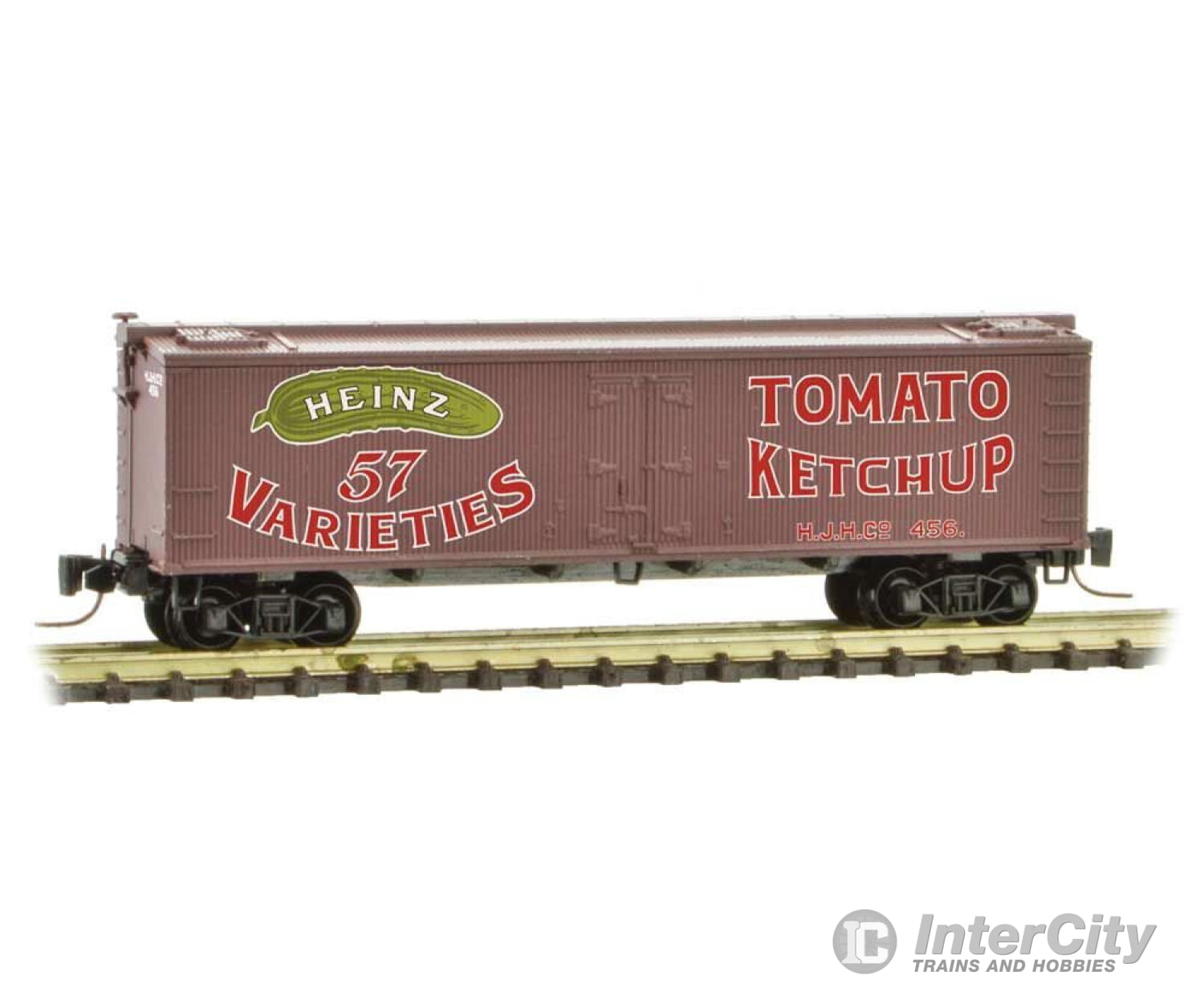 Micro Trains Z 51800570 40 Wood-Sheathed Ice Reefer - Ready To Run -- Heinz 456 (Boxcar Red Red