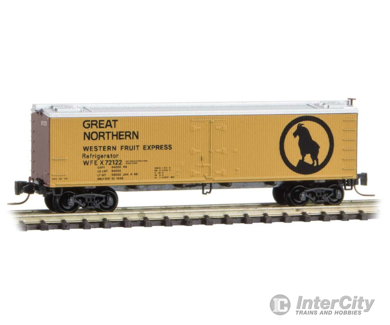 Micro Trains Z 51800591 40 Wood-Sheathed Ice Reefer - Ready To Run -- Great Northern Wfex 72122