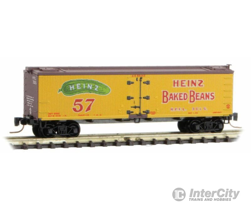 Micro Trains Z 51800680 Micro-Trains #51800680 Heinz Yellow Series Car # 6 40 Wood Reefer Z-Scale