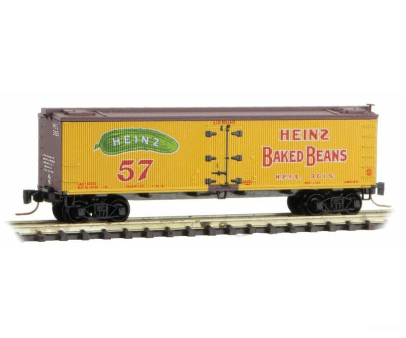 Micro Trains Z 51800680 Micro-Trains #51800680 Heinz Yellow Series Car # 6 40 Wood Reefer Z-Scale