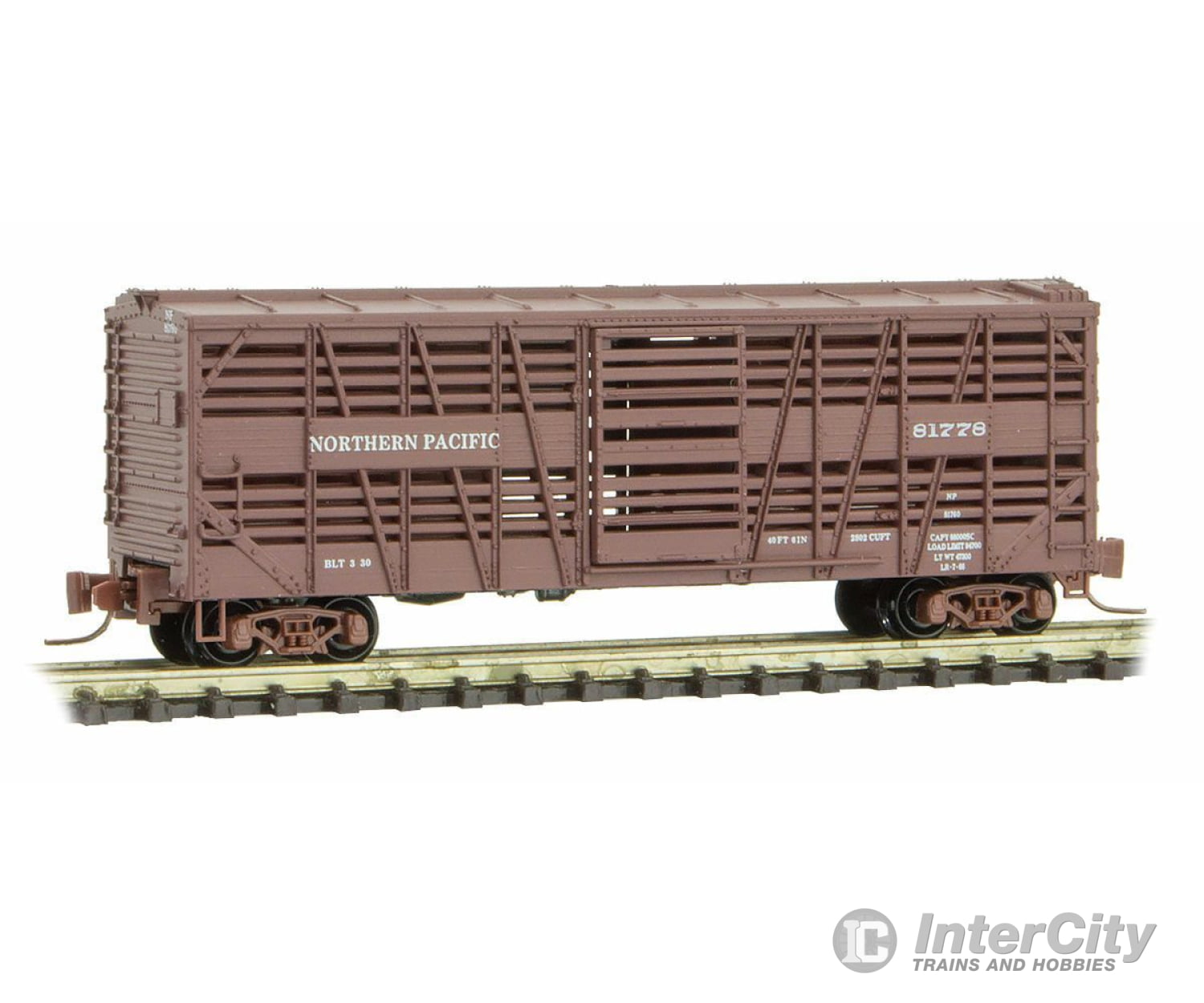 Micro Trains Z 52000232 40 Despatch Stock Car - Ready To Run -- Northern Pacific #81778 (Boxcar Red)