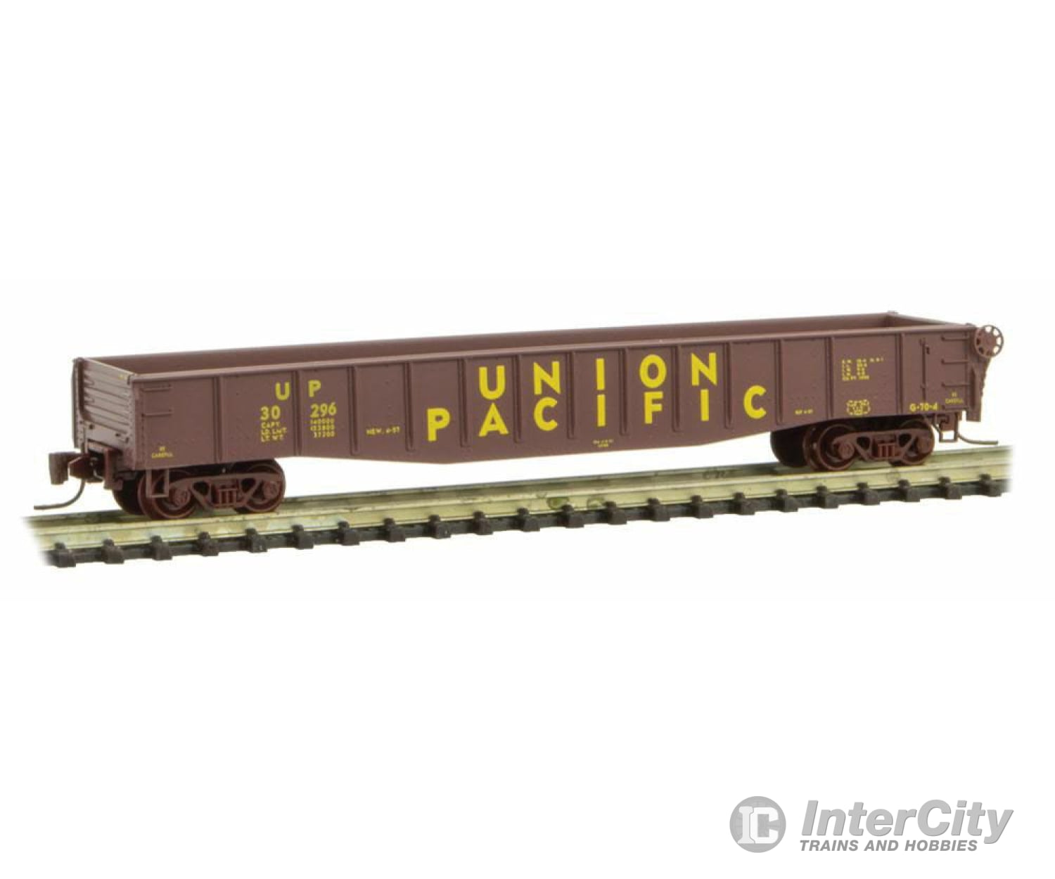 Micro Trains Z 52200292 50 Fishbelly Drop-End Gondola - Ready To Run -- Union Pacific #30296 (Boxcar