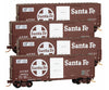Micro Trains Z 99400075 40 Single-Door Boxcar No Roofwalk 4-Car Runner Pack - Ready To Run -- Santa