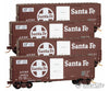 Micro Trains Z 99400075 40 Single-Door Boxcar No Roofwalk 4-Car Runner Pack - Ready To Run -- Santa