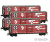 Micro Trains Z 99400107 50 Single-Door Boxcar 4-Pack - Ready To Run -- Santa Fe 12920 12956 12973