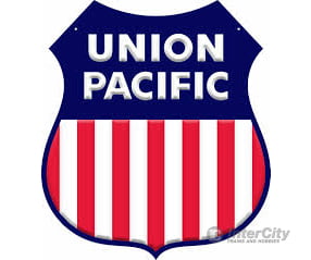 Microscale 10039 Embossed Die-Cut Metal Sign - Union Pacific Books