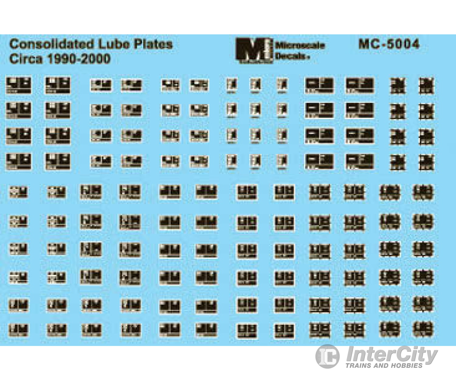 Microscale 5004 Consolidated Lube Plates -- 1990-2000 Decals
