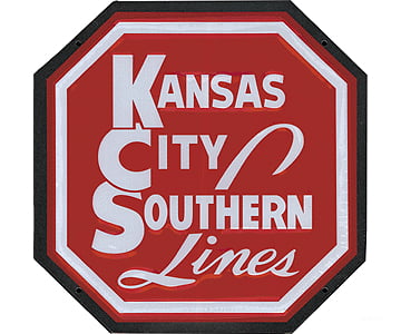 Microscale A 10014 Embossed Die-Cut Metal Sign -- Kansas City Southern Collectibles