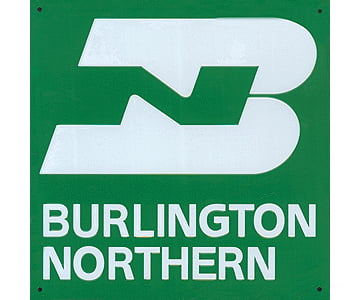 Microscale A 10027 Embossed Die-Cut Metal Sign - Burlington Northern Books