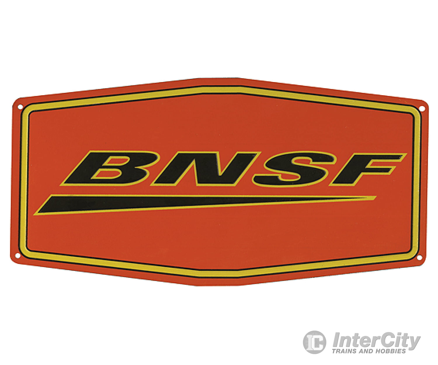 Microscale A 10040 Embossed Die-Cut Metal Sign -- Burlington Northern & Santa Fe (Swoosh Logo)