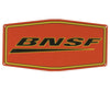 Microscale A 10040 Embossed Die-Cut Metal Sign -- Burlington Northern & Santa Fe (Swoosh Logo)