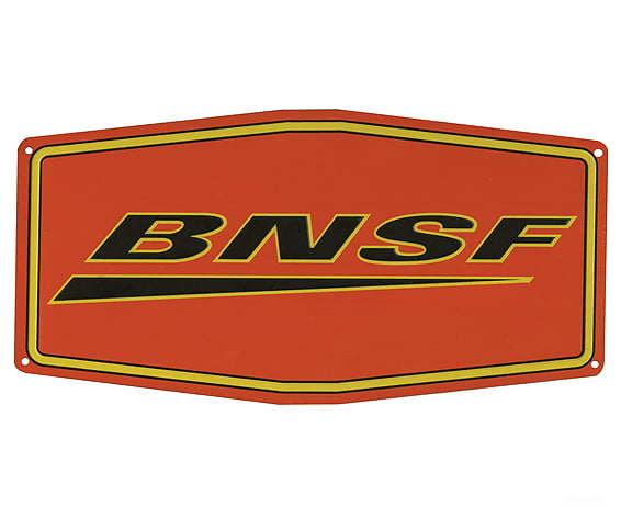 Microscale A 10040 Embossed Die-Cut Metal Sign -- Burlington Northern & Santa Fe (Swoosh Logo)