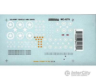 Microscale Ho 4279 Military - United States Vehicle Decals -- Mini-Cal All Vehicles Tanks Jeeps