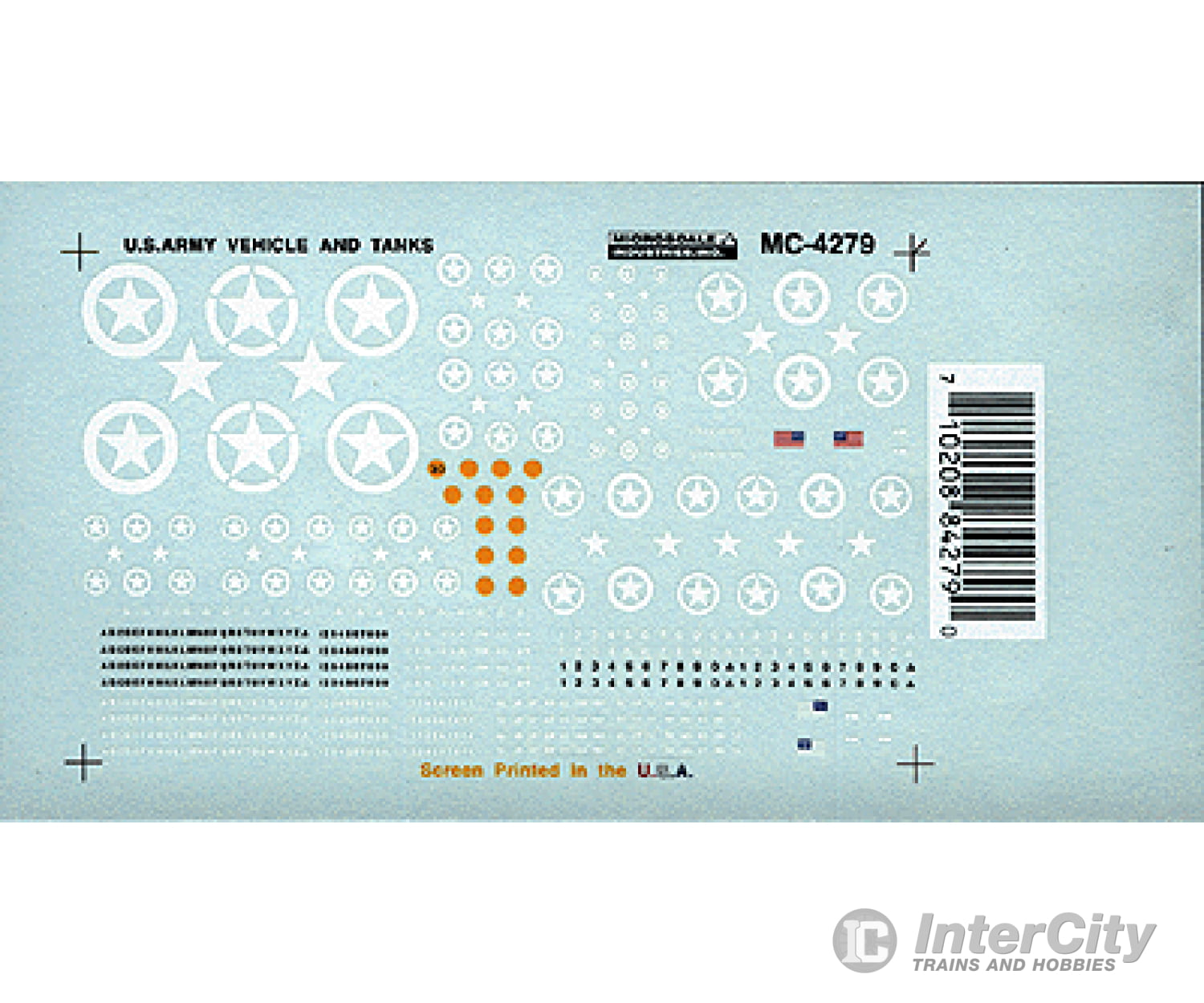 Microscale Ho 4279 Military - United States Vehicle Decals -- Mini-Cal All Vehicles Tanks Jeeps