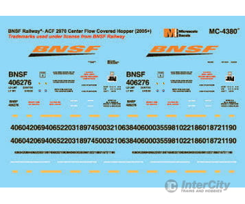 Microscale Ho 4380 Burlington Northern & Santa Fe - Bnsf -- Mini-Cal Acf Center Flow Covered