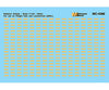 Microscale HO 4389 Mini-Cal Conspicuity Markings 2005+ (Reflector Stripes for Locos & Cars) - Yellow Decals