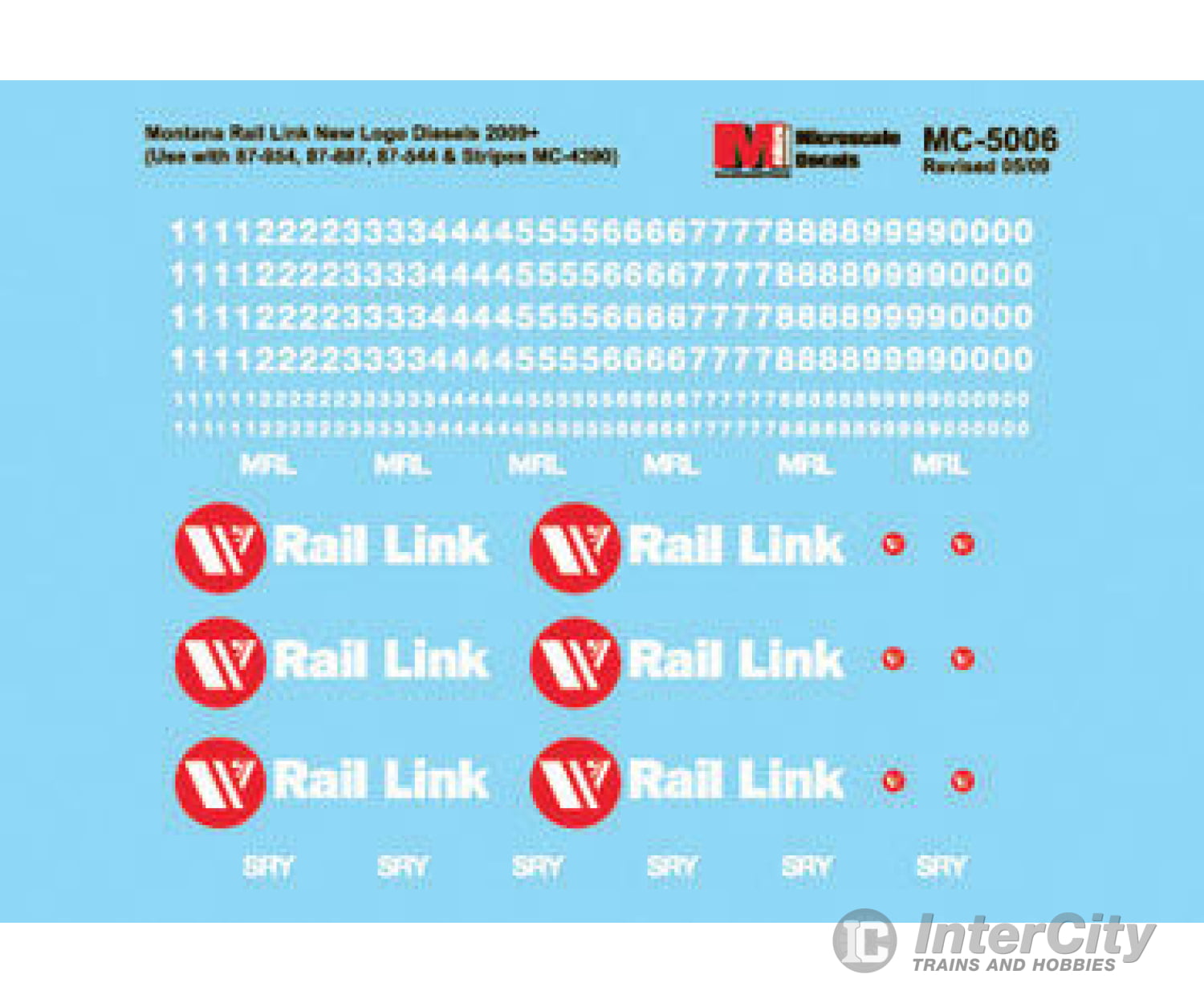 Microscale Ho 5006 Montana Rail Link - Mrl -- Mini-Cal Diesel Locomotives (New Logo) 2009-Present