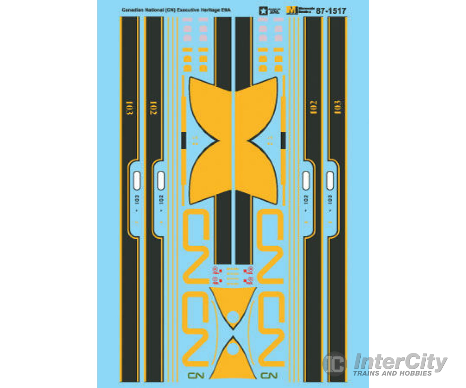 Microscale Ho 87-1517 Cn Executive Heritage E-9A Diesel Decal Sheet Decals