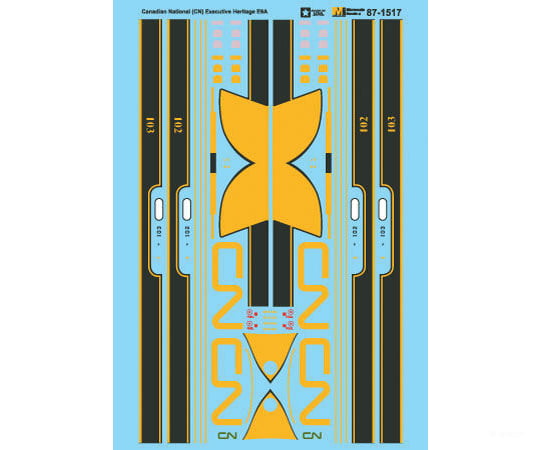Microscale Ho 87-1517 Cn Executive Heritage E-9A Diesel Decal Sheet Decals