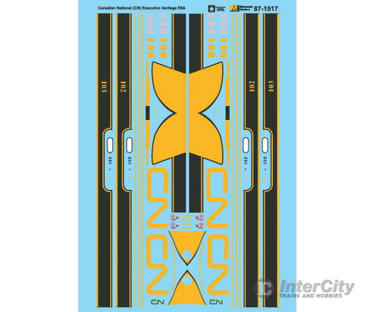 Microscale Ho 87-1517 Cn Executive Heritage E-9A Diesel Decal Sheet Decals