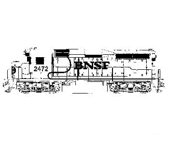 Microscale Ho 871035 Burlington Northern Santa Fe - Bnsf -- Renumbered Initials & Numbers For