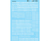 Microscale HO 90051 Alphabets & Numbers - Block Gothic - White - Approximately 4’’ to 16’’ - Decals