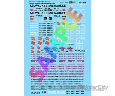 Microscale N 601328 Milwaukee Road - Milw -- Steel Cabooses Circa 1950-1980 Decals