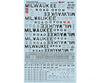 Microscale N 601347 Railroad Decal Set -- Milwaukee Road 4000 Cubic Foot & Smaller Covered Hoppers