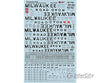 Microscale N 601347 Railroad Decal Set -- Milwaukee Road 4000 Cubic Foot & Smaller Covered Hoppers