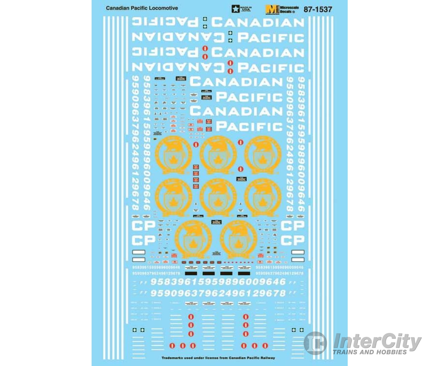 Microscale N 601537 Canadian Pacific - Cp -- Locomotives (Solid Beaver Logo) 2017 Decals