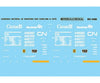 Microscale N 604086 Railroad Decal Set - Cn -- 40’ Box Cars 1985 + Decals