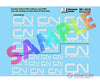 Microscale N 605010 Railroad Decal Set -- Canadian National Web Address Logo (Gray) Decals