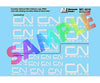 Microscale N 605010 Railroad Decal Set -- Canadian National Web Address Logo (Gray) Decals