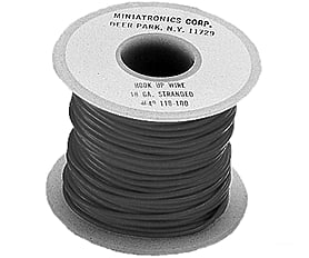 Miniatronics Corp. 4818001 18 Gauge Stranded Single Conductor Wire - 100 30M -- Black Lights &