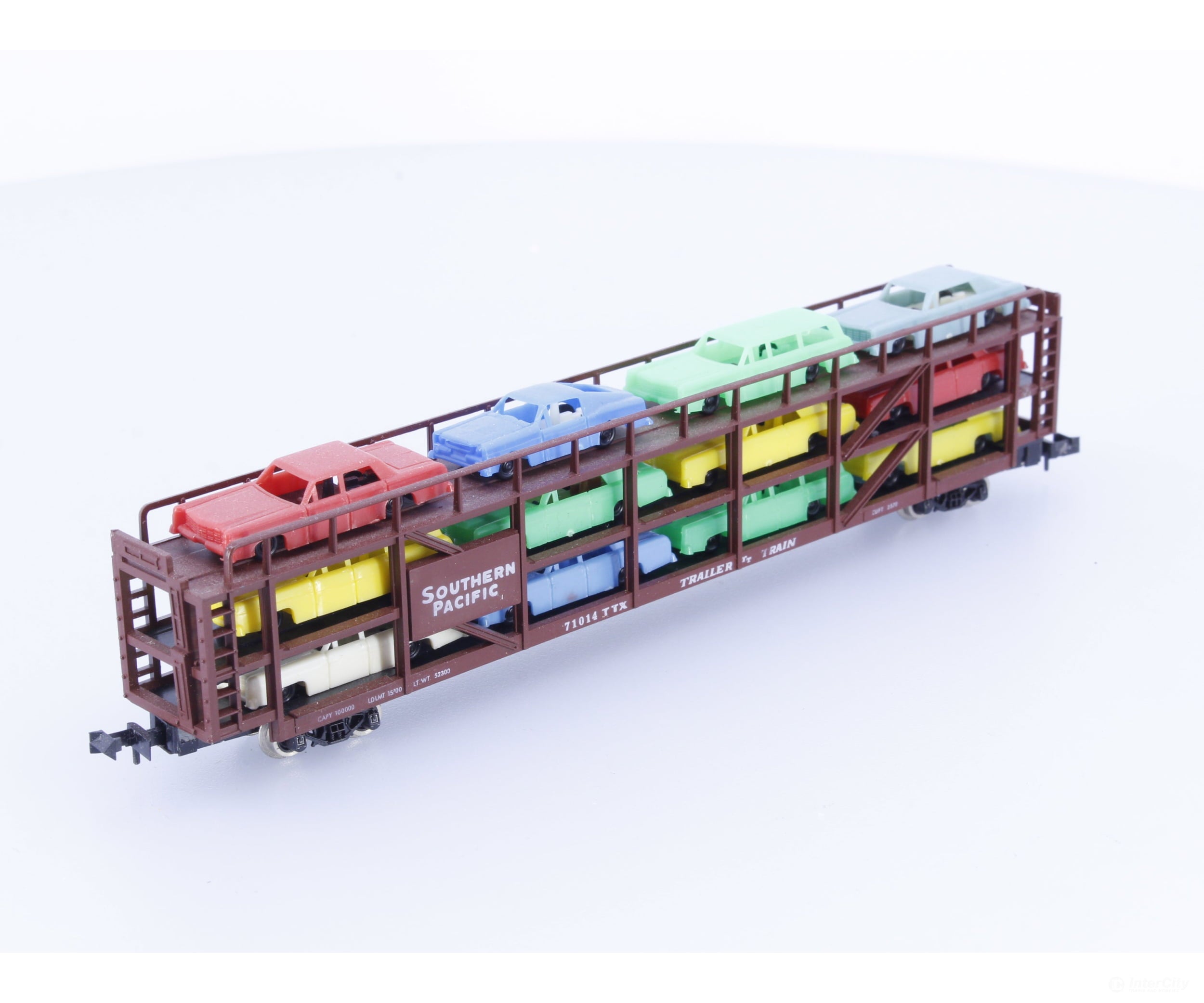 Minitrix 51315200 N Tri Level Open Autorack (TTX) Southern Pacific (SP) 71014 - Freight Cars