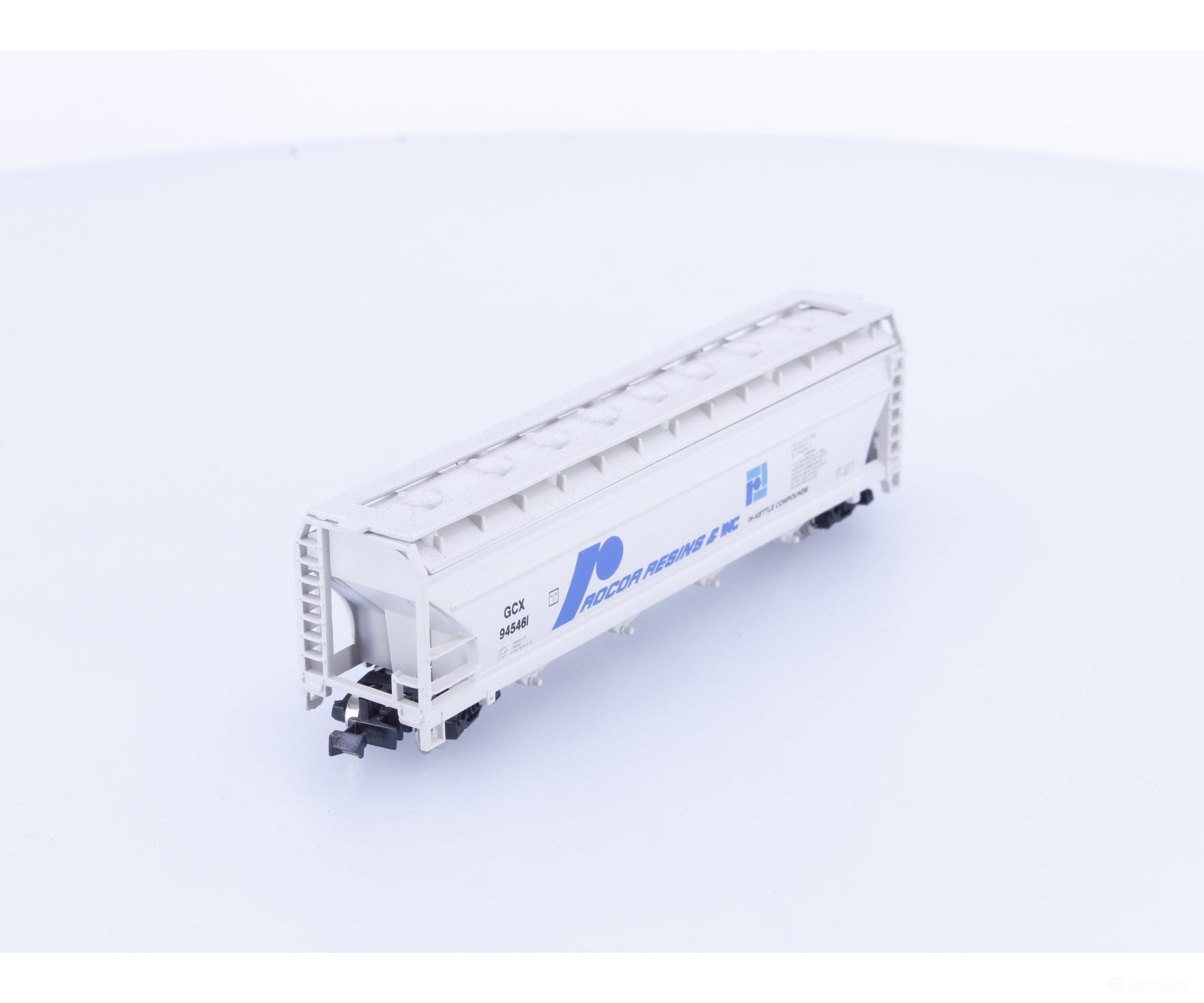 Model Power 3470 N 55’ Cylindrical Hopper Procor Resins & IKC (GCX) 945461 - Freight Cars