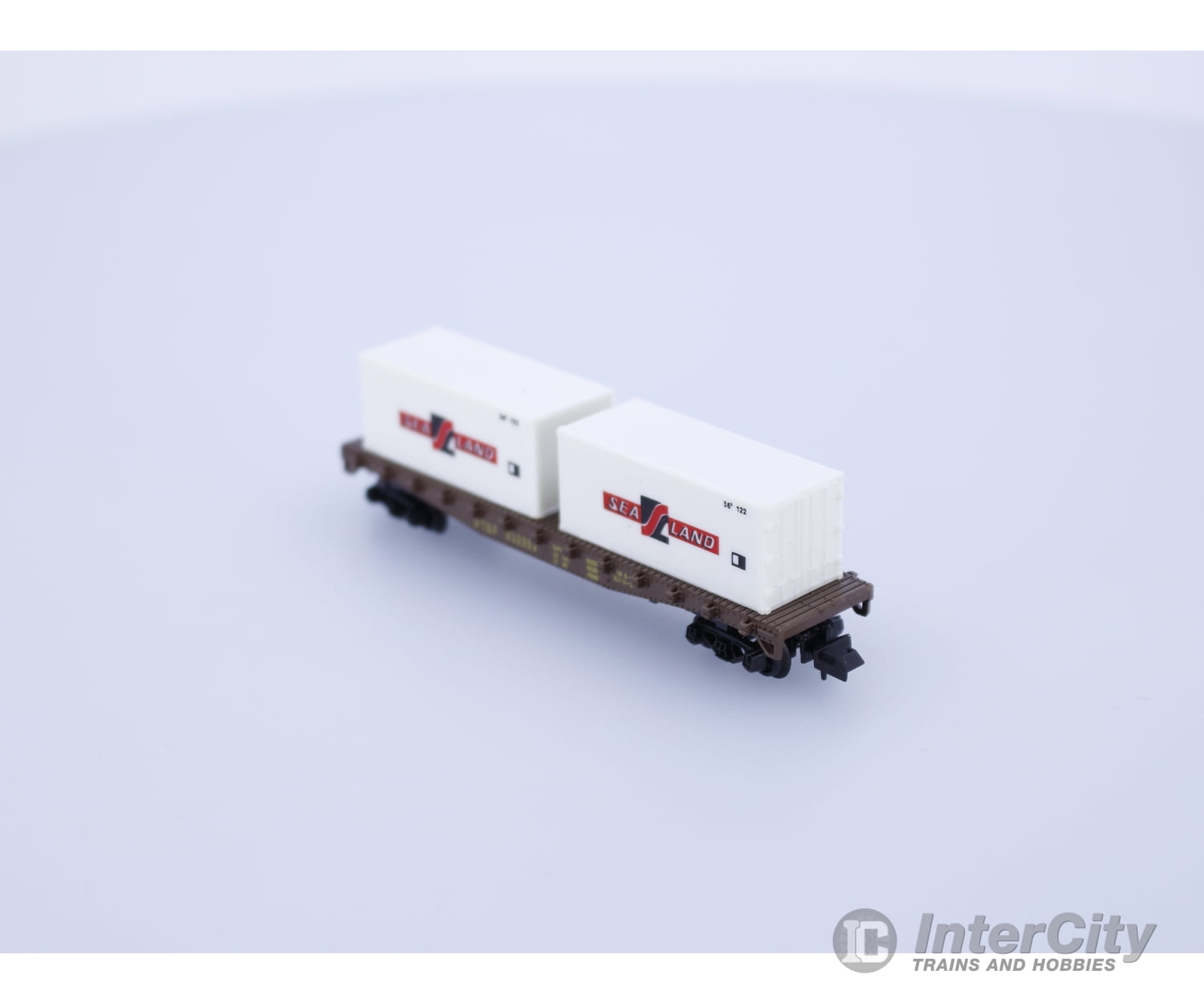 Model Power 4002 N SeaLand Container Flat Car Atchison Topeka and Santa Fe (ATSF) 933253 (#2) Freight Cars