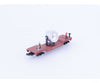 Model Power 4100 N Depressed Center Metal Searchlight Flat Car with Figures 824 - Freight Cars