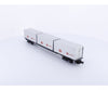 Model Power CONCAR HO Flat Deck with 3 Containers Milwaukee Road (MILW) 450 Freight Cars
