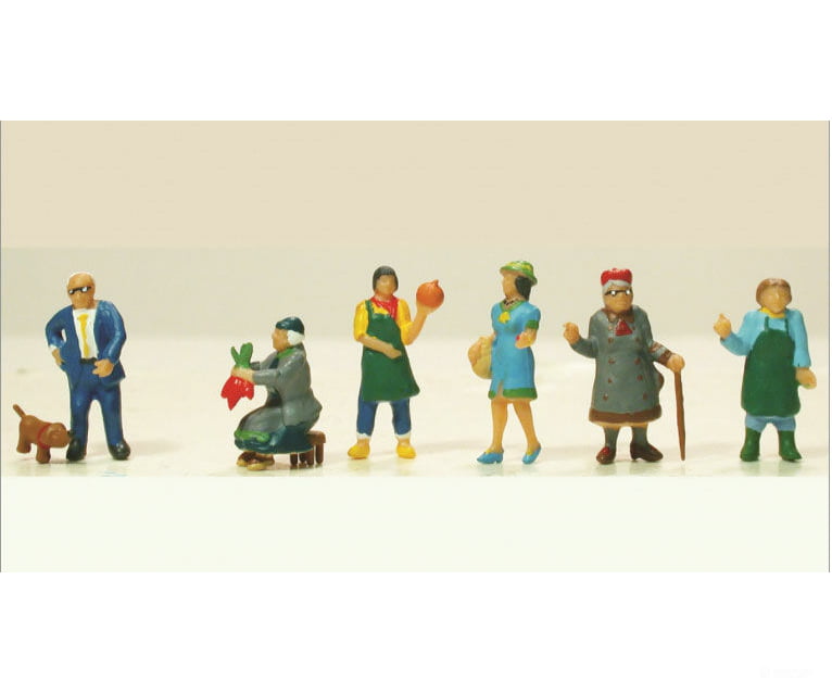 Model Power Ho 5735 Market People -- Pkg(6) Figures