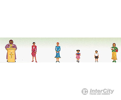 Model Power N 1347 Religious Figures -- Deacon W/Pulpit & His Flock Pkg(9)