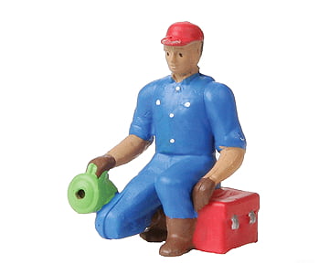 Model Power O 70011 Painted Lighted Figure (Leds & Fiber Optics For Ac/Dc) -- Man W/Flashlight