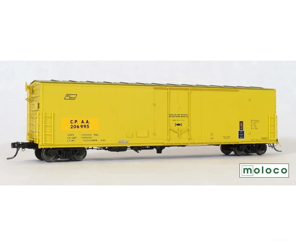 Moloco 51006-01 HO CPAA 206995 Repaint CP Rail PCF 50’ RB Plt B 10-0 Offset Door Insulated CPAA 206995 (CP Rail)