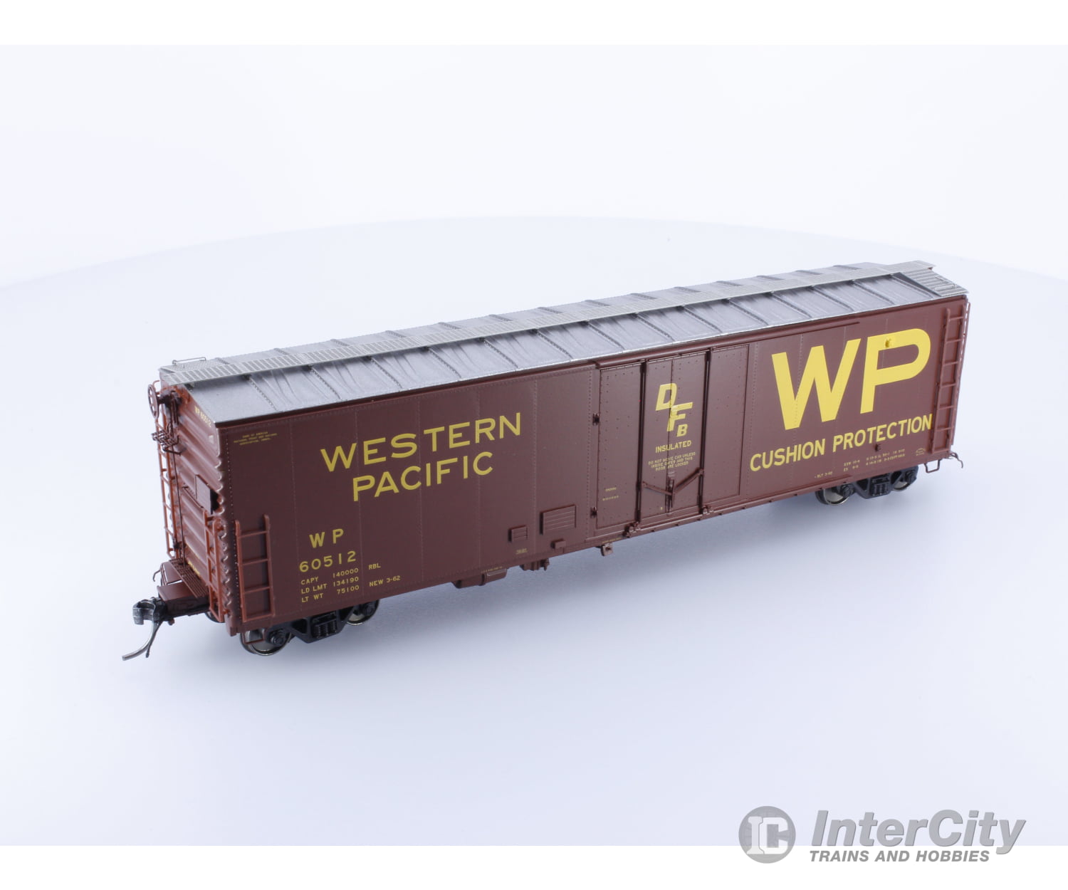 Moloco 51098-04 Ho Pcf 50’ Rbl 10’ Offset Door Western Pacific (Wp) 60512 Freight Cars