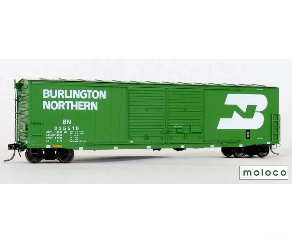Moloco 70010-10 HO TP 6-70 BN repaint Brainerd built 50’ XM 15-0 Double-slider ctd. BN 235608 TP 6-70 - Freight Cars