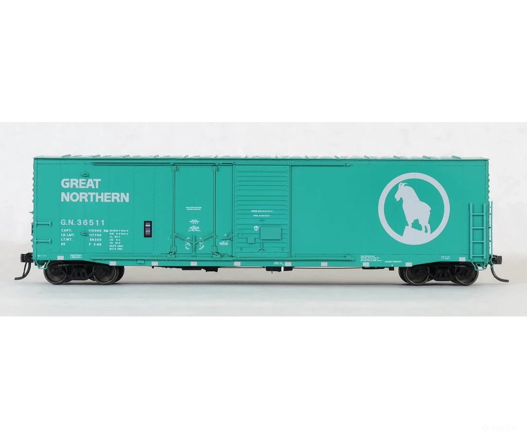 Moloco 70534-01 HO St. Cloud built 50’ XM Combo 14-0 Dr. Delivery 1961 Glacier Grn Red Slant w/Rocky GN 36335 - Freight