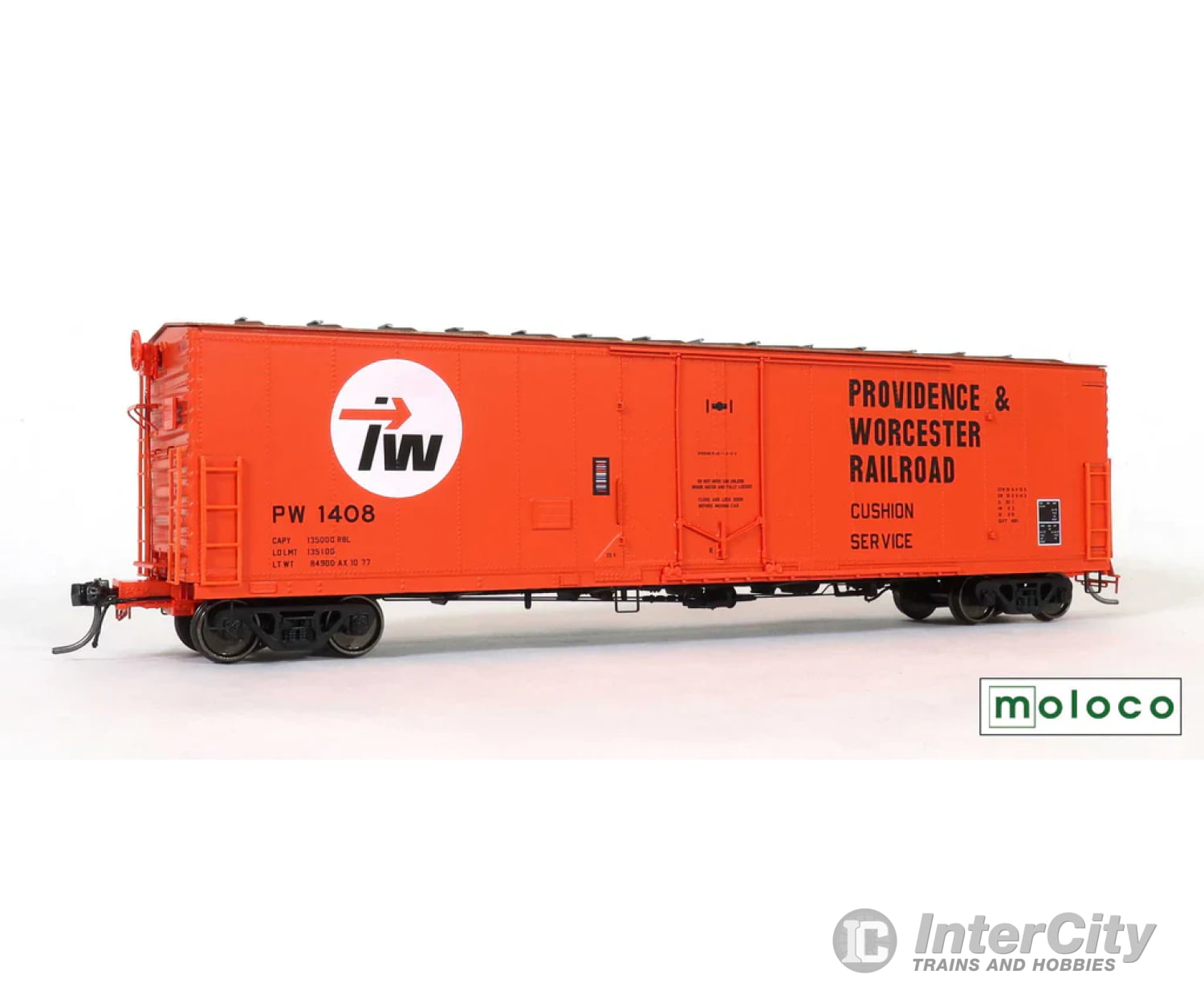 Moloco Ho 33016 Pw Repaint Ax 10-77 Fge 50’ Rbl Plt B 7 + 7R 10-1 Ctr Door - 1408 Freight Cars