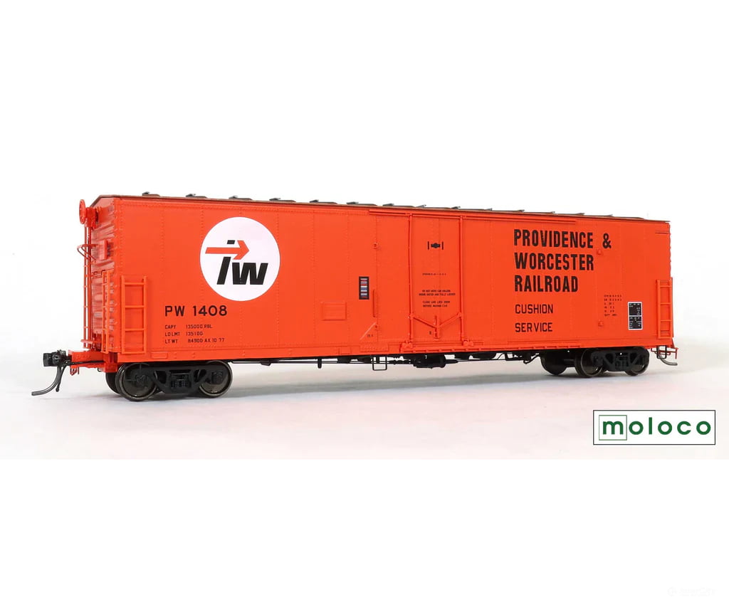 Moloco Ho 33016 Pw Repaint Ax 10-77 Fge 50’ Rbl Plt B 7 + 7R 10-1 Ctr Door - 1408 Freight Cars