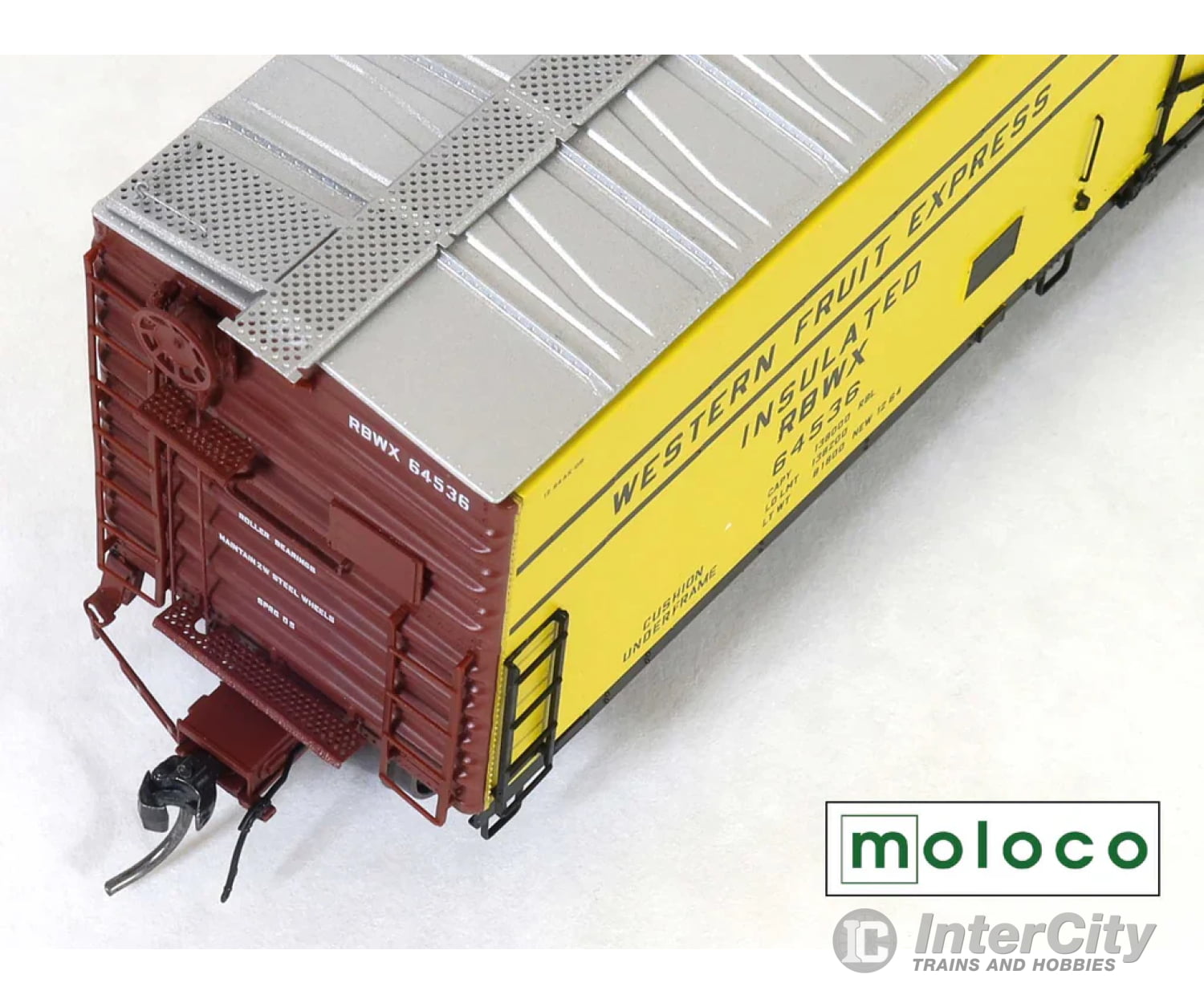 Moloco Ho 33018 Rbwx 1964 Delivery Fge 50’ Rbl Plt B 7 + 7R 10-1 Ctr Door - 64535 (Key) Freight Cars