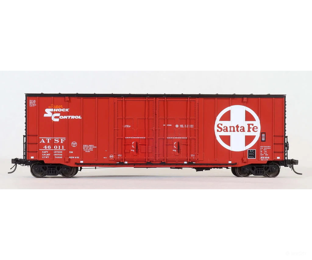 Moloco HO 60001-05 ACF 50’ Hicube NON-Waffle 8 + 8 YPDX - ATSF 46070 Freight Cars